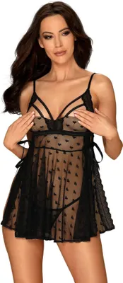 Obrázek produktu pro Heartia babydoll spodní prádlo černé S/M