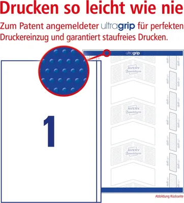 Produktbild von Universal-Etiketten ultragrip 200x297 mm VE=5x100 Etiketten / 100 Bogen weiß