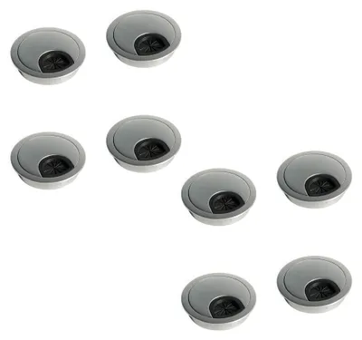 Produktbild von Emuca Satz von 8 runden Kabeldurchführungen, Durchmesser 60mm, für