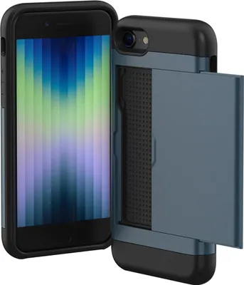 Immagine prodotto di imoshion Cover posteriore con scomparto per carte iPhone SE (2022 / 2020) / 8 / 7 - Blu scuro