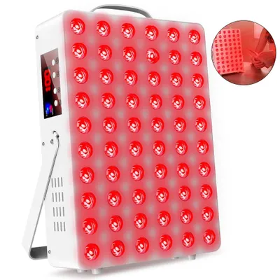 Produktbild von Rotlichttherapie für Gesicht und Körper, 150W Panel mit 60 Dual-Chip LEDs, 660 nm und 850 nm Nahinfrarot, 3 Modi, dimmbare Helligkeit