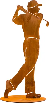 Produktbild von Rostikal Golfspieler Figur 40 cm Edelrost Gartendeko Vintage Dekofigur Garten Deko Rost