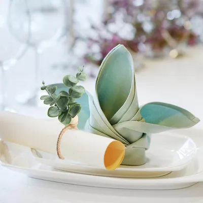 Produktbild von Serviettenringe 6 Stück - Serviettenringe aus Eukalyptus - rustikale Serviettenringe - Bauernhausstil - Boho-Serviettenhalter mit Holzperlen - Tischdekoration für Thanksgiving - Ostern - Weihnachten - Hochzeit