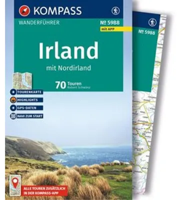 Produktbild von KOMPASS Wanderführer Irland mit Nordirland, 70 Touren mit Extra-Tourenkarte