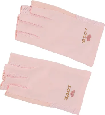 Produktbild von Manikürehandschuhe mit UV-Schutz, dehnbar, atmungsaktiv, fingerlos, aus Baumwollfasern, Nagellampenhandschuhe für den Heimgebrauch