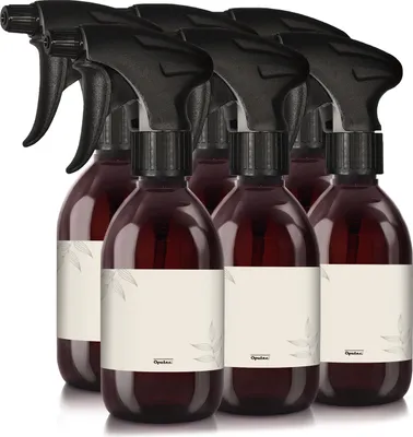 Image de 6 flacons pulvérisateurs de 300 ml, plastique, marron