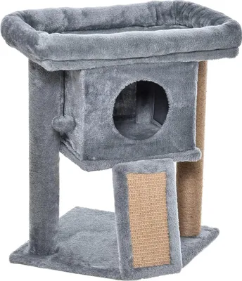 Obrázek produktu pro Odpočívadlo a škrabadlo pro kočky D30-368GY, světle šedá, 40 x 40 x 57 cm