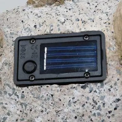 Produktbild von Gartenfigur Hund 2 LEDs Dämmerungssensor Steinoptik Keramik H 27 cm