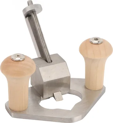 Image de Plan de routeur avec butée de profondeur Trou de base Ergonomique en acier inoxydable Outil manuel de travail du bois pour le rainurage du bois précis���