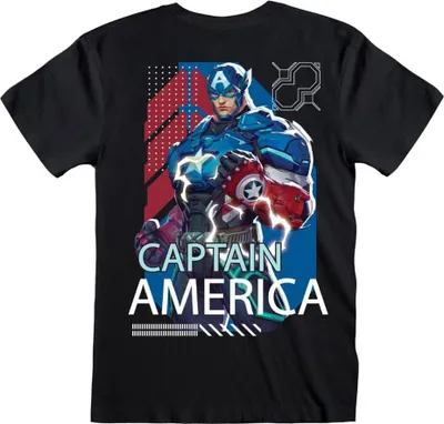 Image de Koszulka Marvel Rivals T-Shirt Kapitan Ameryka, Rozmiar M, 100% Bawełna