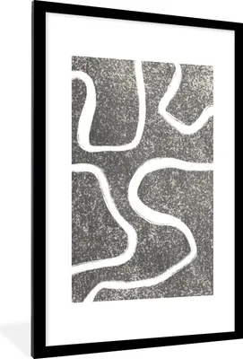 Produktbild von MuchoWow® Gerahmtes Poster Abstrakt - Minimalismus - Design 60x90 cm - Poster mit Schwarzem Bilderrahmen Wandposter Rahmen Foto Bilder - Dekoration - Wandposter Wohnzimmer - Hochwertig