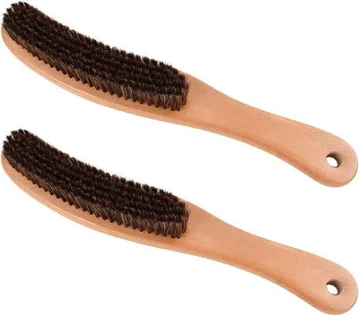 Produktbild von Set mit 2 Bürsten zur Textilpflege – Holzbürsten mit weichen Borsten – Für Kleidung und Möbel – Entfernt Fusseln und Haare