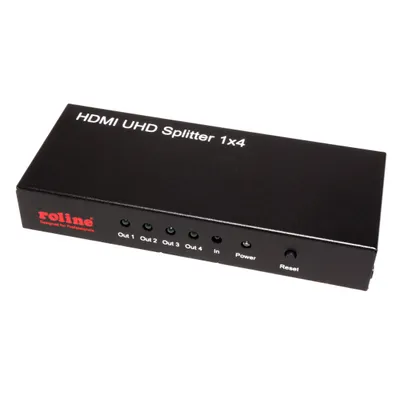 Obrázek produktu pro ROLINE 14013586, HDMI, 4x HDMI, Černá, 60 Hz, 3840 x 2160, 480i, 480p, 720i, 720p, 1080i, 1080p, 2160p