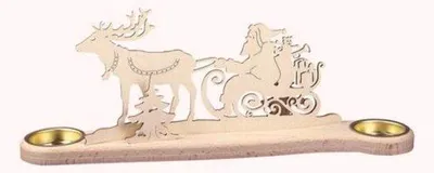 Produktbild von Große Holzkandelaar, farbig, aus Holz