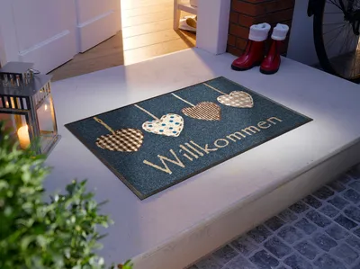 Produktbild von wash+dry Fußmatte Cottage Hearts 40 x 60 cm waschbare Fußmatte