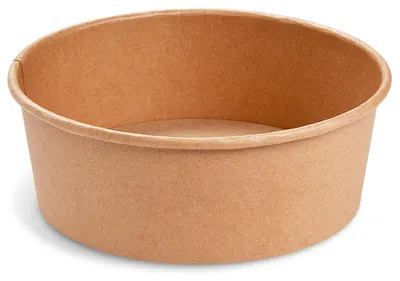 Produktbild von 300x Salatschalen Feinkostschalen braun aus Pappe mit PE beschichtet 1300ml Ø185mm