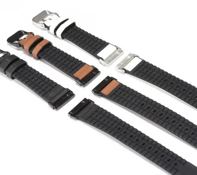 Produktbild von By Qubix passend für Fitbit Versa 3 & Sense 1 - Leder + Silikonarmband - Braun