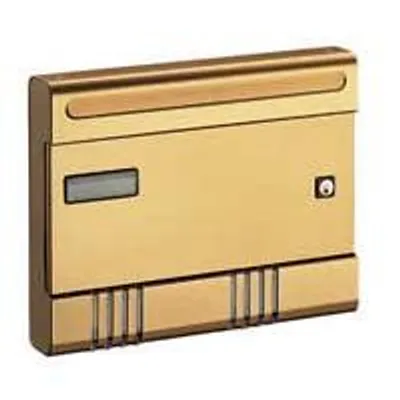 Zdjęcie produktu dla Szafka na czasopisma z serii Esse do użytku na zewnątrz – 36,5 x 7 x 29 cm (wysokość) – z anodowanego aluminium w kolorze brązowym