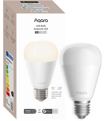 Produktbild von Aqara LED Bulb T2, Intelligentes Leuchtmittel, Bluetooth/Zigbee, Weiß, E27, 2700 K, 6500 K