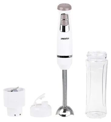 2-in-1 Handmixer 600 W, 600 ml, Edelstahl, Weiß