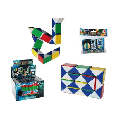 Obrázok produktu pre Magic Cube puzzle, 9 x 2,5 cm, v polyetylénovom vrecku s titulnou kartou, 36 dielikov v stojane - NIE JE URČENÝ PRE HU