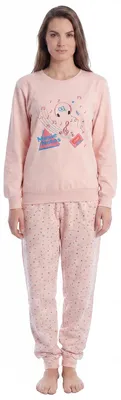 Produktbild von Kisses&Love Damen Winter-Pyjama aus Plüsch-Baumwolle KLP2
