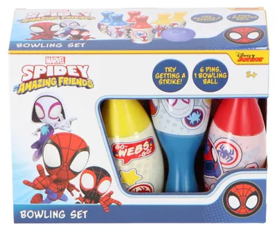 Produktbild von Spiderman Bowling-Set mit 6 Pins und 1 Kugel für junge Superhelden
