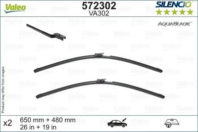 Produktbild von VALEO SILENCIO Scheibenwischer Wischblatt Vorne für VOLVO XC60 II (246) Rahmenlos