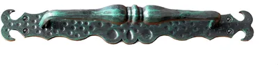 Produktbild von UHRIG Türgriff Ziehgriff aus massivem Stahl geschmiedet, für Haustür, Eingangstür, Schiebetür, Tor uvm. „Landhaus“ Farbe: Antik Schwarz/Patinagrün