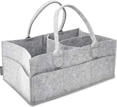Produktbild von RUBBERNECK Windeltasche Baby Caddy Filztasche - Allzweck Organizer, herausnehmbare Trennwände, mit zwei Tragegriffen, Größe L