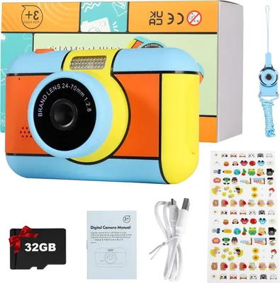 Produktbild von Digitální dětský fotoaparát, 24MP 2,4" LCD selfie fotoaparát Dětský fotoaparát Fotoaparát pro děti Chlapci Dívky, Digitální fotoaparát 1080P HD Video kamera, Digitální dětský fotoaparát