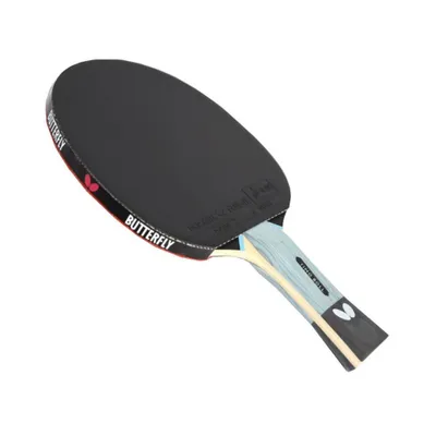 A table tennis racket is shown against a white background.