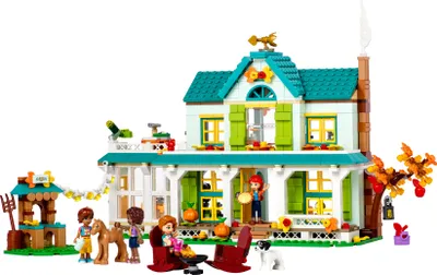 Produktbild von LEGO 41730 Friends Autumns Haus, Puppenhaus mit Tierfiguren und Zubehör, Mini-Puppen Autumn, Mia und Haustieren, Spielzeug für Mädchen und Jungen ab 7 Jahren, 2023 Charaktere