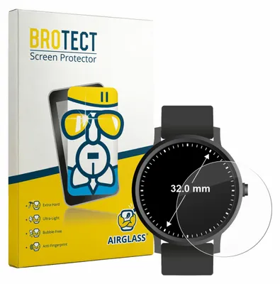 Produktbild von BROTECT Schutzglas für Armbanduhren (Kreisrund, ø: 32 mm) Schutzfolie Panzer Folie Glas Display Schutz klar