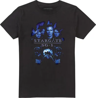 Image de Stargate SG-1 - T-shirt "Command" pour homme/femme Unie TV21557 (XXL) (Noir/Noir)