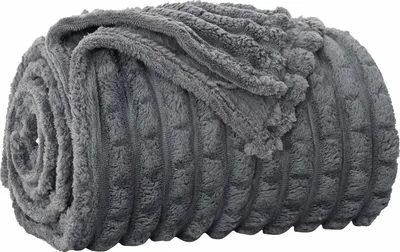 Produktbild von vidaXL Überwurfdecke Dunkelgrau 240 x 220 cm Fleece