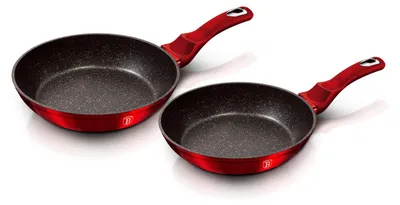 Produktbild von Berlinger Haus Burgundy Bratpfannenset 22 - 26cm Induktion Aluminium Antihaftbeschichtung Rot