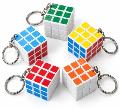 Produktbild von 3D Puzzlewürfel Schlüsselanhänger Würfel Anhänger 3 x 3 cm Mini Anhänger Geschenk für Handyhülle Charme Rucksack Spiel Zauberwürfel Rubiks Cube 3 cm, KI-generiertes Bild