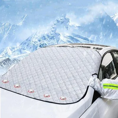 Obrázok produktu pre Zimná ochrana skiel automobilov, magnetická, veľkosť L, ochrana proti mrazu, ochrana skiel