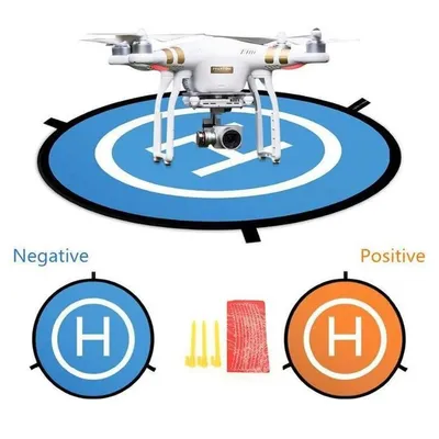 Productafbeelding van Opvouwbare landingsplatform voor drones – 55 cm, waterdicht, UV-bestendig, met nauwkeurige markeringen voor positionering, inclusief draagtas, ideaal voor beginners en professionals