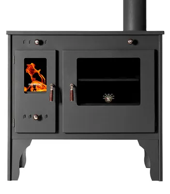 Obrázok produktu pre Drevená pec PROMETEY Retro Eco 7 kW liatinová doska Sporák Krbová pec