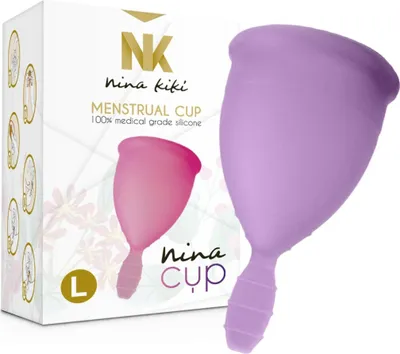 Zdjęcie produktu dla Nina Kikí - Kubeczek Menstruacyjny Fioletowy - Rozmiar L
