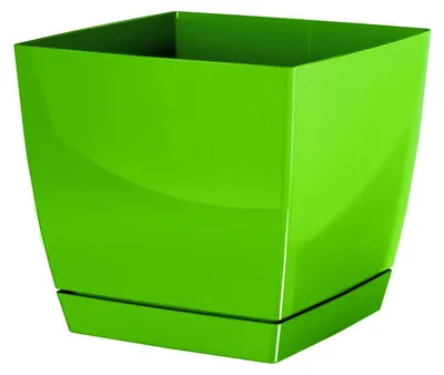 Image de pot 21x21cm Coubi Square P DUKP210-370U olive plastique PROSPERPLAST