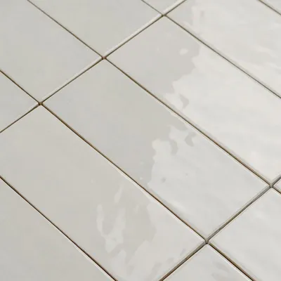 Produktbild von Fliese Catania Weiße Weiß Glänzend | 7,5 x 20 cm | 1 m²/s