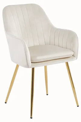 Produktbild von Glamour-Polstermöbel MIA GOLD, beige mit goldenen Beinen, für Wohn- und Esszimmer