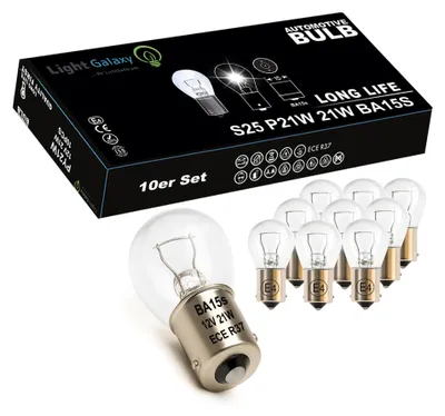 Image de 10 ampoules BA15s 12V 21W pour feux stop et clignotants