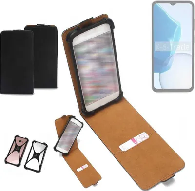 Produktbild von K-S-Trade Handyhülle Schutzhülle kompatibel mit Doogee N55 Plus Hülle Case Cover Flip Style Bumper schwarz 1x