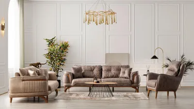 Produktbild von Sofagarnitur Couch Sofa Set Relax Garnitur Polstergarnitur Sessel 3+1+1