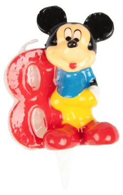 Produktbild von Disney Mickey Mouse Geburtstagskerze Zahl 8 - Einheitsgröße