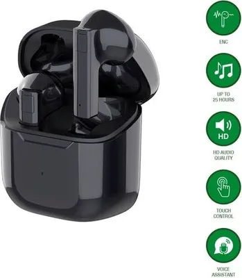 Obrázok produktu pre 4smarts SkyBuds 2, True Wireless Stereo (TWS), Hovor / hudba, 20 - 20000 Hz, 50 g, Slúchadlá s mikrofónom, Čierna